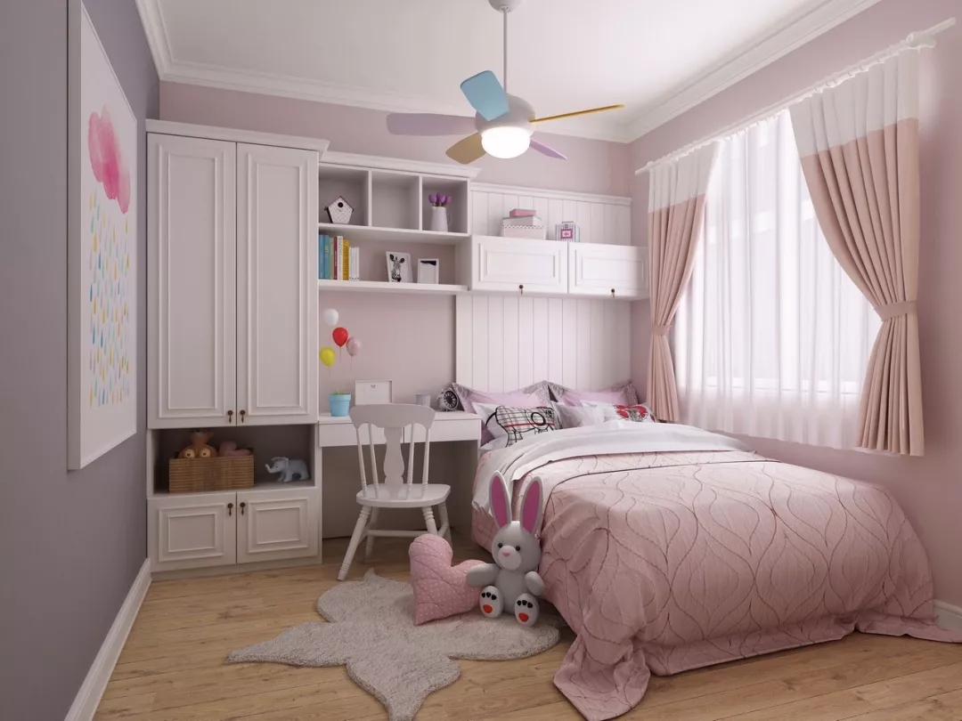 儿童房榻榻米这样设计，孩子从此爱上了学习——配备展示图