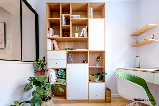 头一次见这么美的入墙式书柜，爱了爱了！