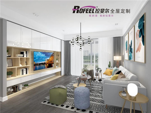 拉斐尔全屋定制|还在用土到掉渣的电视背景墙吗？试试这样设计！