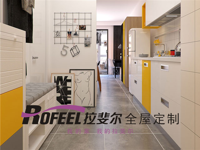 拉斐尔全屋定制|40㎡单身公寓，却住出80㎡的既视感！